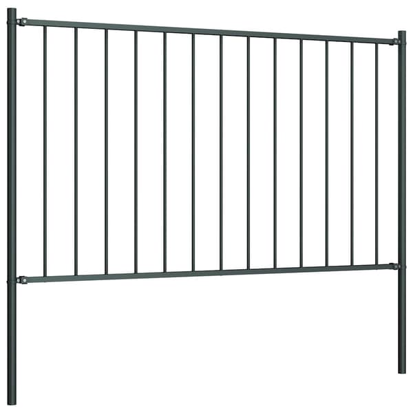 Staketpanel Woerden med stolpar stål 1,7x1 m antracit
