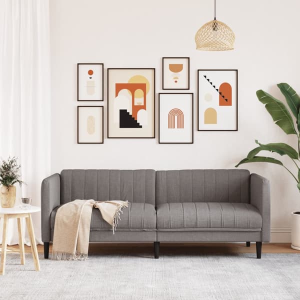 Soffa 3-sits taupe tyg