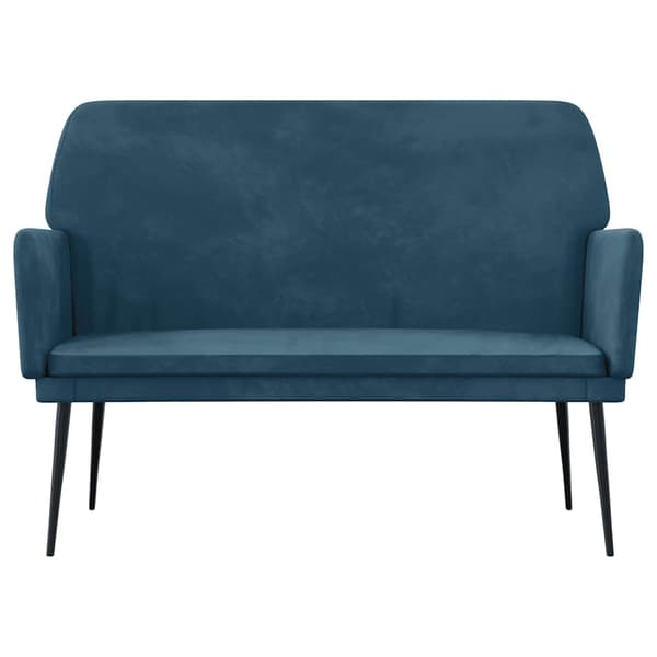 Bänk blå 108x79x79 cm sammet