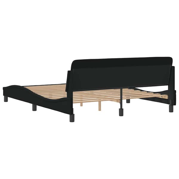 Bed Frame "Dover" Black 160x200 cm Fabric