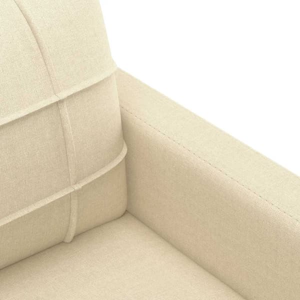 2-sitssoffa gräddvit 120 cm tyg
