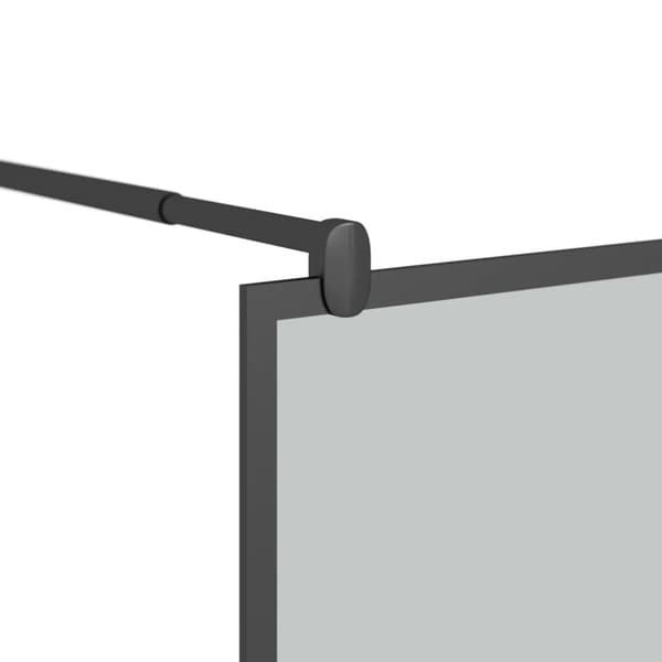 Duschvägg 80x195cm cm mörkt ESG-glas svart