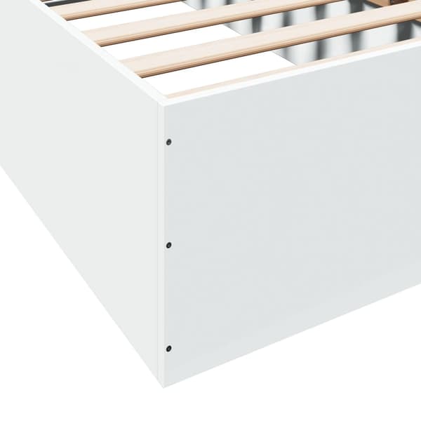 Sängram vit 100x200 cm konstruerad trä