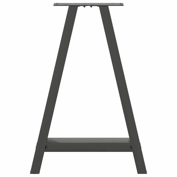 Matbordsben A-formade 2 st antracit 60x(72-73) cm stål