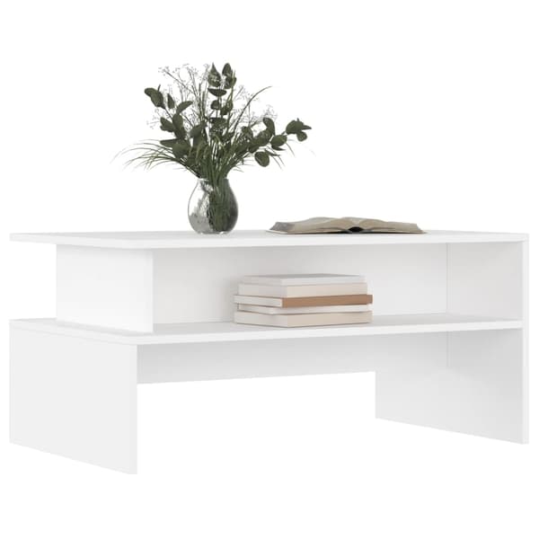 Soffbord vit 90x55x42,5 cm konstruerat trä
