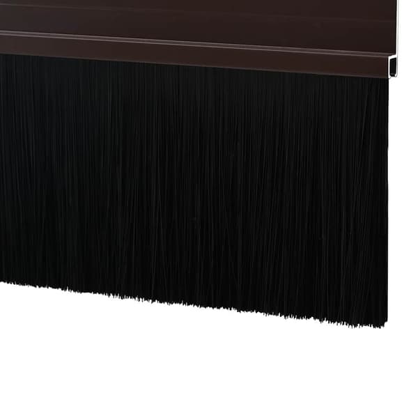 Självhäftande dörrborstlist 2 pcs Brun 100 cm Aluminiumlegering