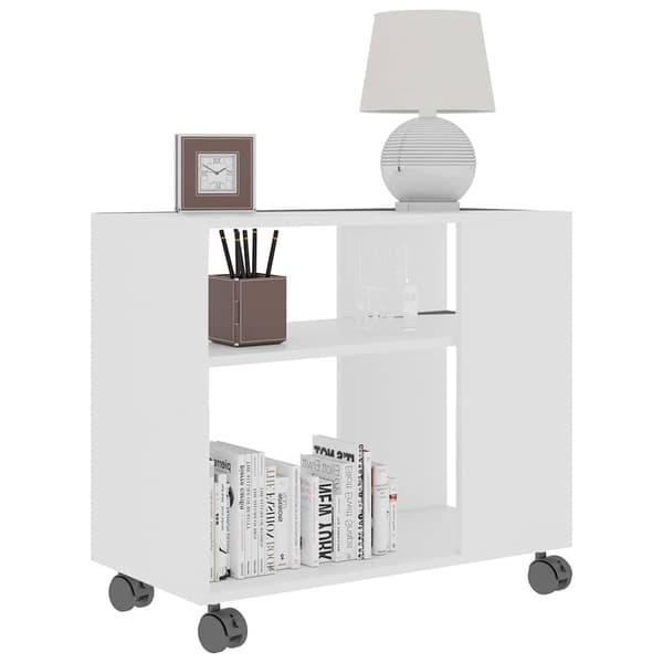 Sidobord vit 70x35x60,5 cm konstruerat trä