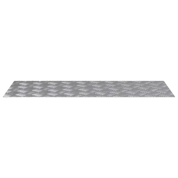 Trappsteg Rektangulär 4 pcs Silver 100 x 40 cm Aluminium