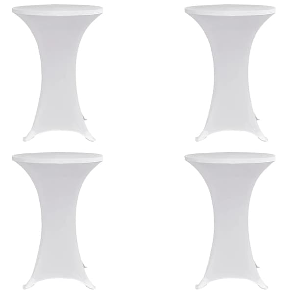 Överdrag till ståbord Ø60 cm vit stretch 4 st