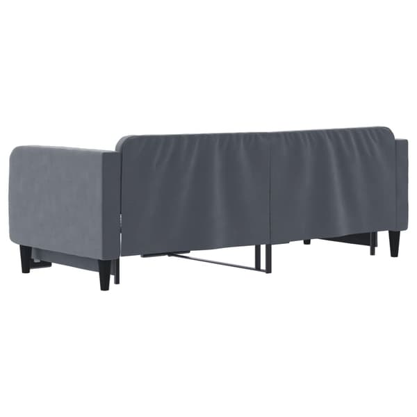 Dagbädd utdragbar mörkgrå 90x200 cm sammet