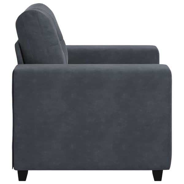 Soffstol mörkgrå 100x78x80 cm sammet