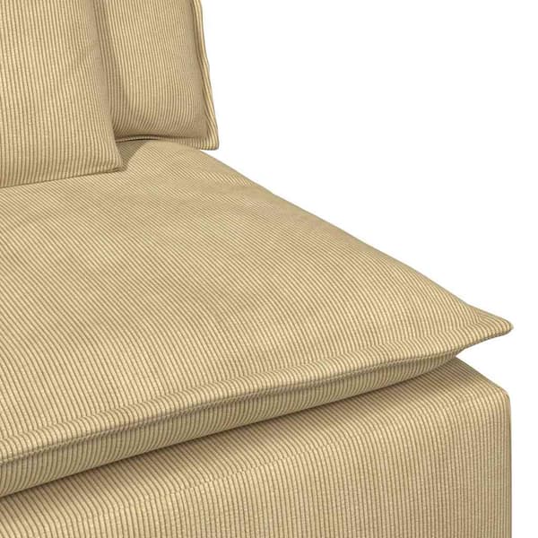 Modulsoffa armstödsändmodul med dynor grågrön 100 cm