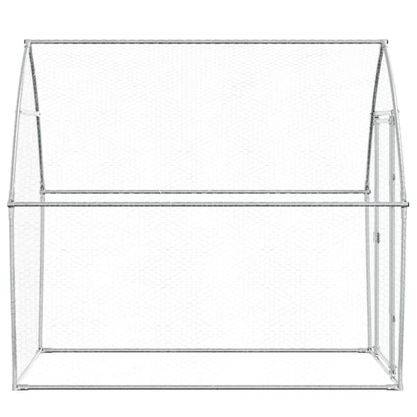Hönsbur silver 200x105x182 cm galvaniserat stål