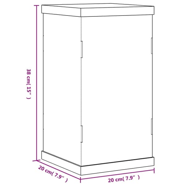 Akryllåda transparent 20x20x38 cm