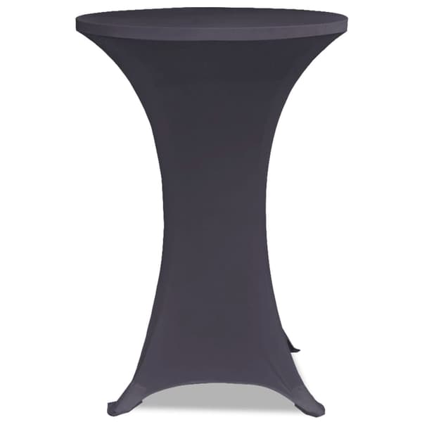 Elastiskt bordsöverdrag 2 st 80 cm antracit