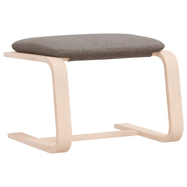 Fotpall taupe 51x41x40 cm tyg