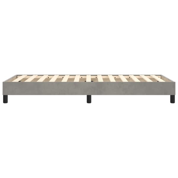 Boxspring-sängram ljusgrå 100x200 cm sammet