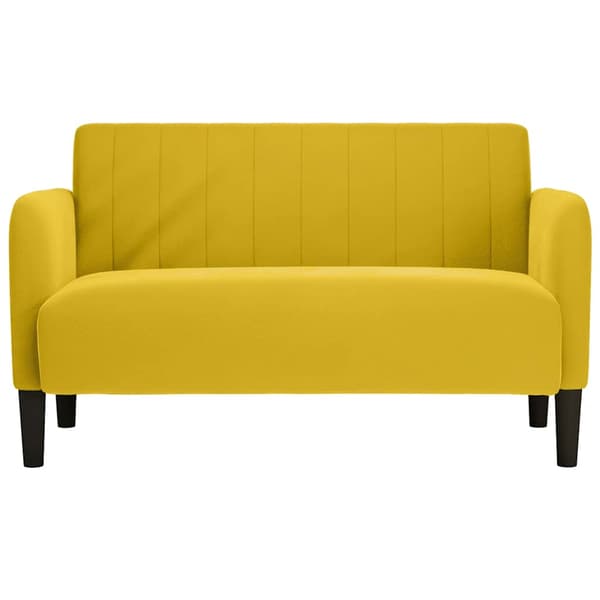 Loveseat soffa gul 109 cm sammet