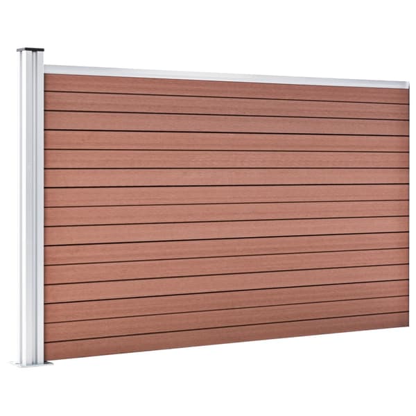 Staketpanel WPC 175x105 cm brun