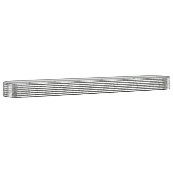 Odlingslåda galvaniserat stål 507x100x36 cm silver
