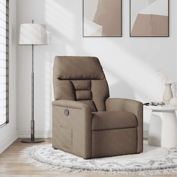 Reclinerfåtölj brun tyg