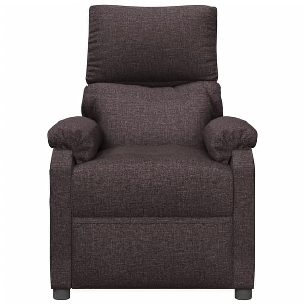 Reclinerfåtölj mörkbrun tyg