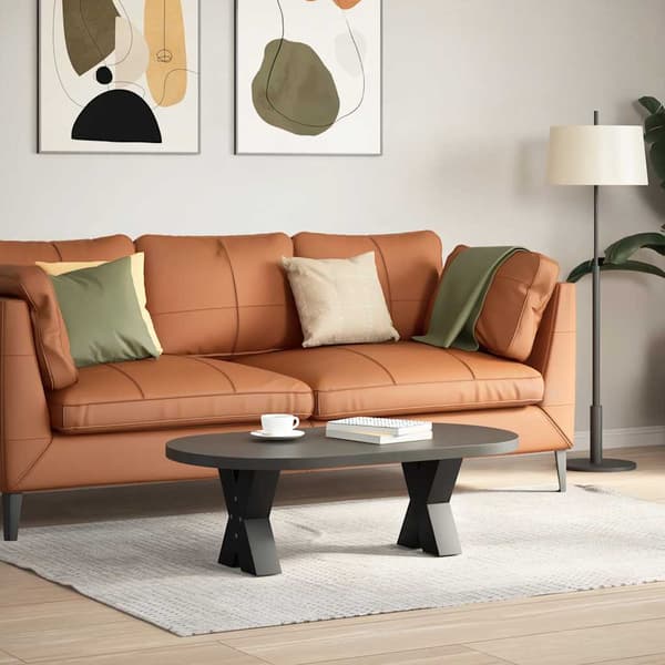 Soffbordsben X-formade 2 st svarta 40x(30-31) cm stål