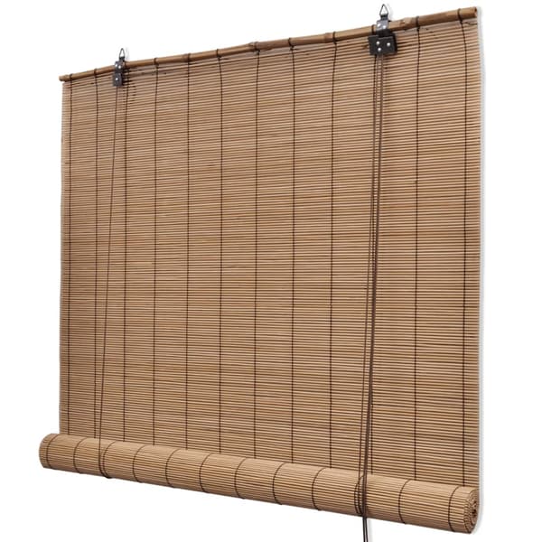 Rullgardin bambu 2 st 80 x 160 cm brun