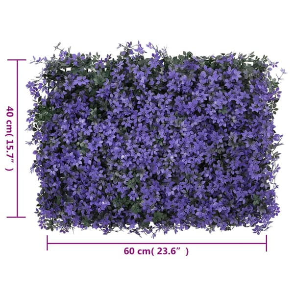 vidaXL Konstväxt växtvägg 24 st lila 40x60 cm