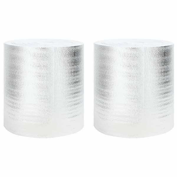 Värmereflektor för element 2 pcs Silver 25 x 0,5 m polyeten