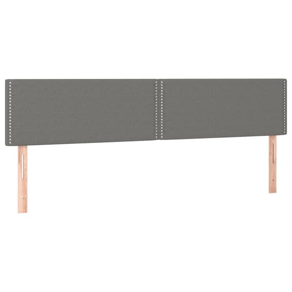 Ramsäng med madrass mörkgrå 180x200 cm tyg