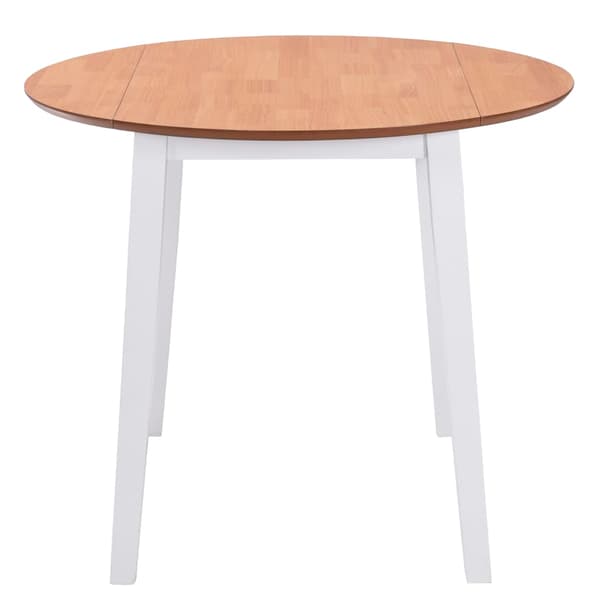 Klaffbord runt MDF vit