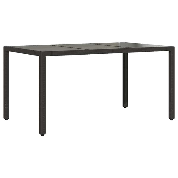 Trädgårdsmöbelset 5 pcs Svart konstrotting