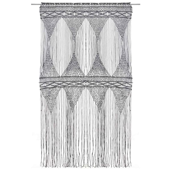 Gardin makramé antracit 140x240 cm bomull