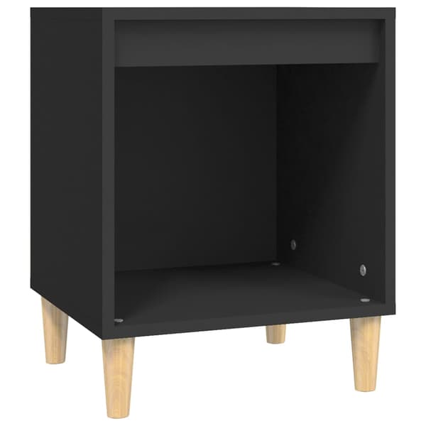 Sängbord 2 st svart 40x35x50 cm