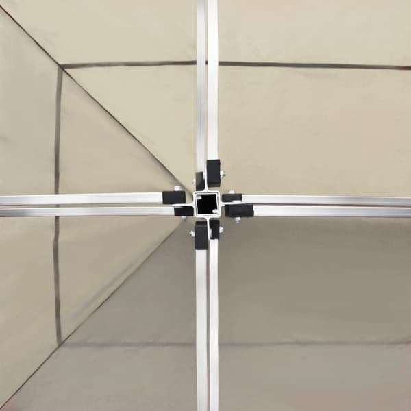 Hopfällbart partytält aluminium 6x3 m gräddvit