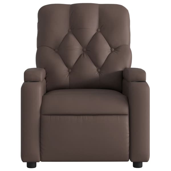 Reclinerfåtölj brun konstläder