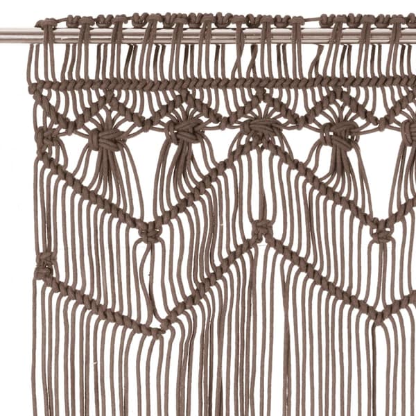 Gardin makramé taupe 140x240 cm bomull