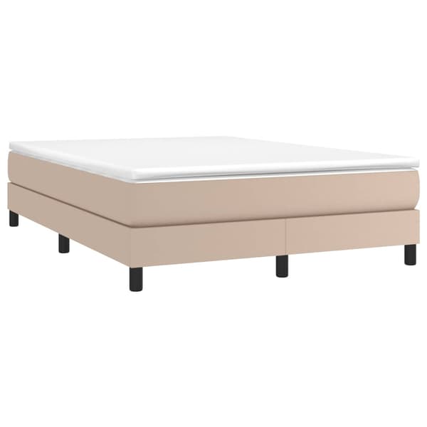Boxspring-sängram cappuccino 140x200 cm konstläder