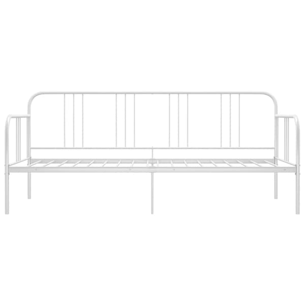 Sängram bäddsoffa vit metall 90x200 cm
