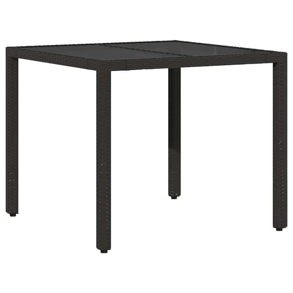 Trädgårdsmöbelset 3 pcs Svart konstrotting