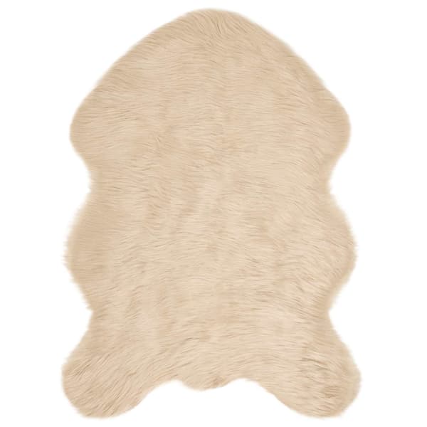 Fuskfäll matta TAFALLA Beige 60 x 90 cm Polyester