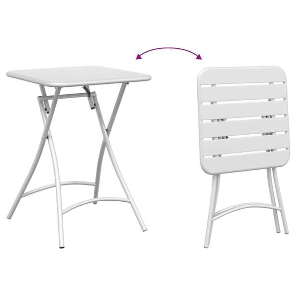 Bistrobord Vit 55 x 55 x 72,5 cm Pulverlackerad stål