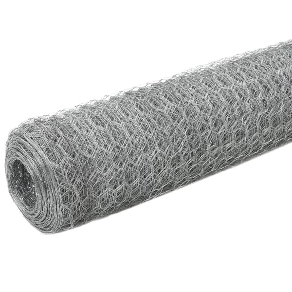 Hönsnät galvaniserat stål 25x1,2 m silver