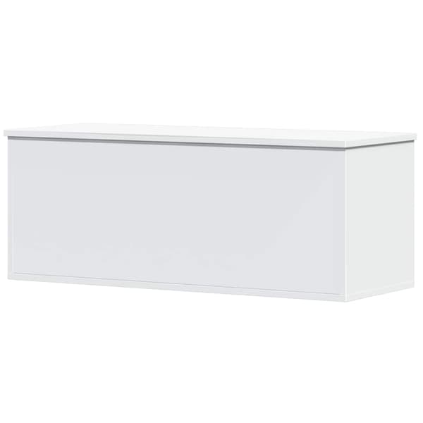 Förvaringslåda vit 90x35x35 cm konstruerat trä