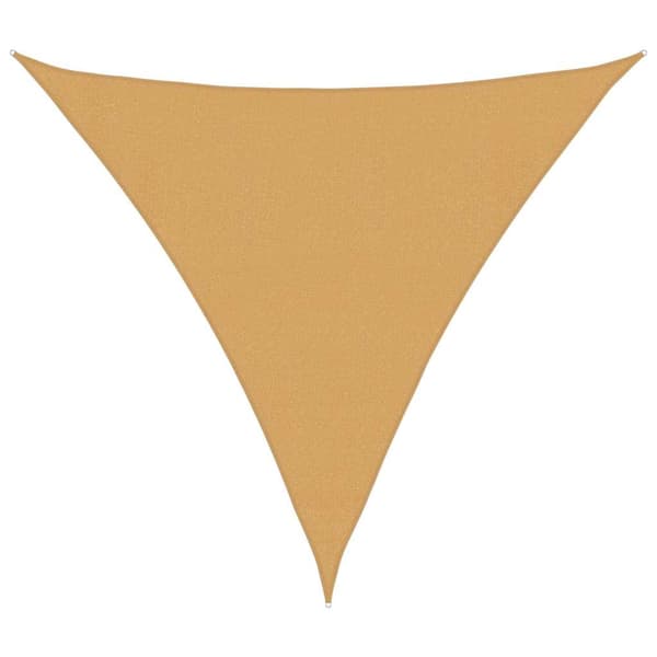 Solsegel 160 g/m² triangulär sand 3,6x3,6x3,6 m HDPE