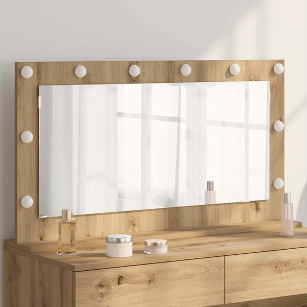 Smink Spegel Artisan Ek 100 x 55 x 18 cm Rektangulär