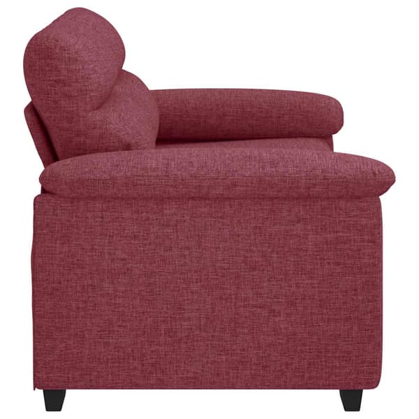 2-sitssoffa vinröd 160x81x84 cm tyg