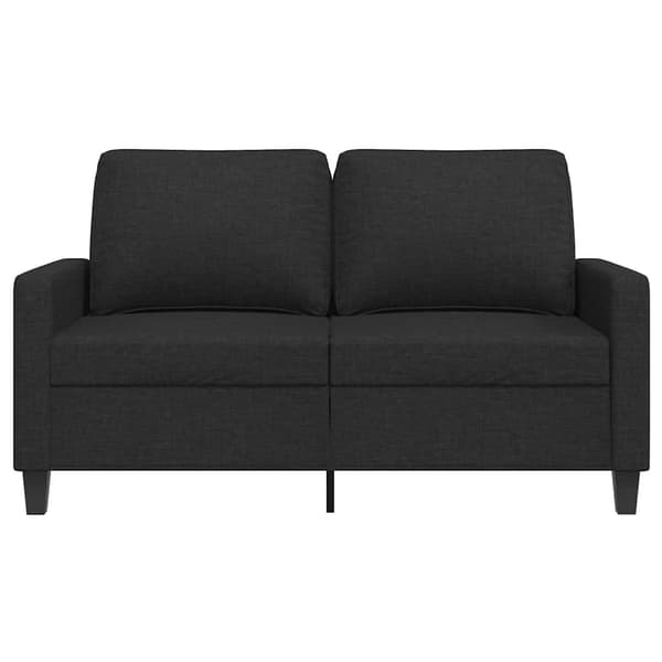 2-sitssoffa ljusgrå Svart 120 cm tyg