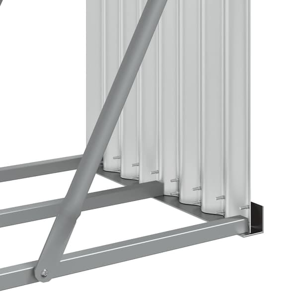 Vedställ silver 180x45x100 cm galvaniserat stål